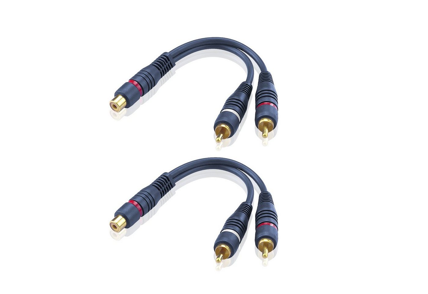 euroharry RCA weiblich Buchse zu Dual männlich Stecker 15cm Audio Kabel Adapter Audio- & Video-Adapter von euroharry