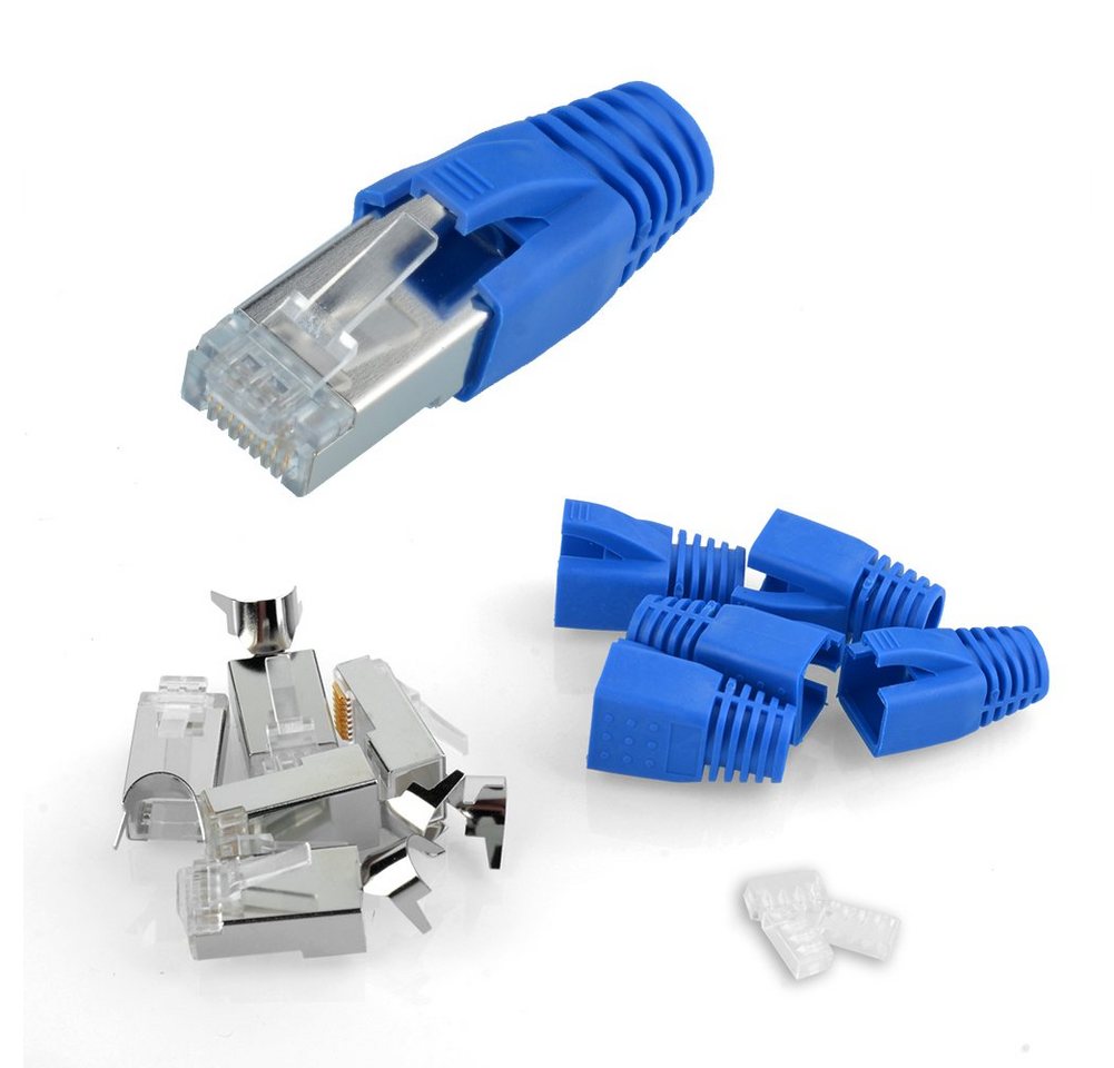 euroharry RJ45-Netzwerkstecker Cat7A Cat7 CAT6A LAN-geschirmte modulare Stecker Adapter von euroharry