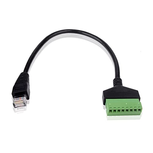 euroharry RJ45 auf 8 Pin Federstecker, RJ45 Male Jack zu 8Pin Terminal Block Adapterkabel,RJ45 Terminalblock Terminal Stecker Schraubanschluss Adapter Kabel Schwarz euroharry RJ45 auf 8 Pin Federstecker, RJ45 Male Jack zu 8Pin Terminal Block Adapterkabel,RJ45 Terminalblock Terminal Stecker Schraubanschluss Adapter Kabel Schwarz von euroharry