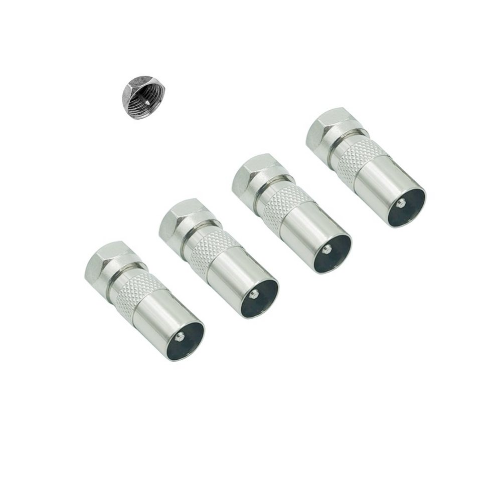 euroharry SAT Antenne Adapter 2 Stück IEC Stecker auf F Stecker Adapter euroharry SAT Antenne Adapter 2 Stück IEC Stecker auf F Stecker Adapter von euroharry