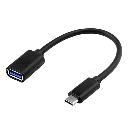 euroharry USB C auf USB Adapter Typ C OTG Kabel USB C Stecker auf USB 3.0 A Buchse Kabelanschluss Kompatibel für Typ C Geräte (1, Black) von euroharry