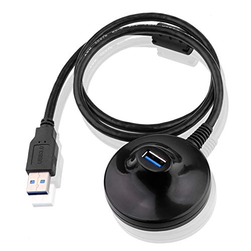 euroharry USB Verlängerungskabel mit Sockel, USB 3.0 Extender Typ A, Stecker auf Buchse, Datenübertragungskabel, 5 Gbit/s, für USB-Flash-Laufwerk, Kartenleser, Festplatte, Drucker von euroharry