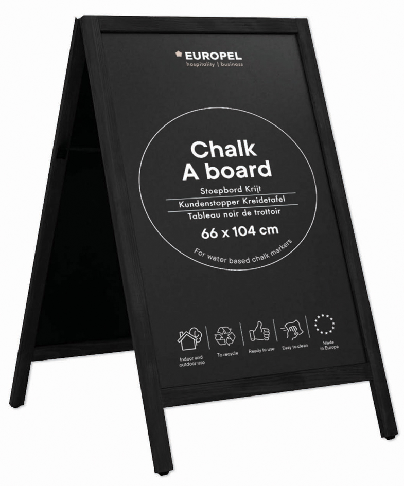 EUROPEL Kundenstopper, 660 x 1.040 mm, schwarz von europel