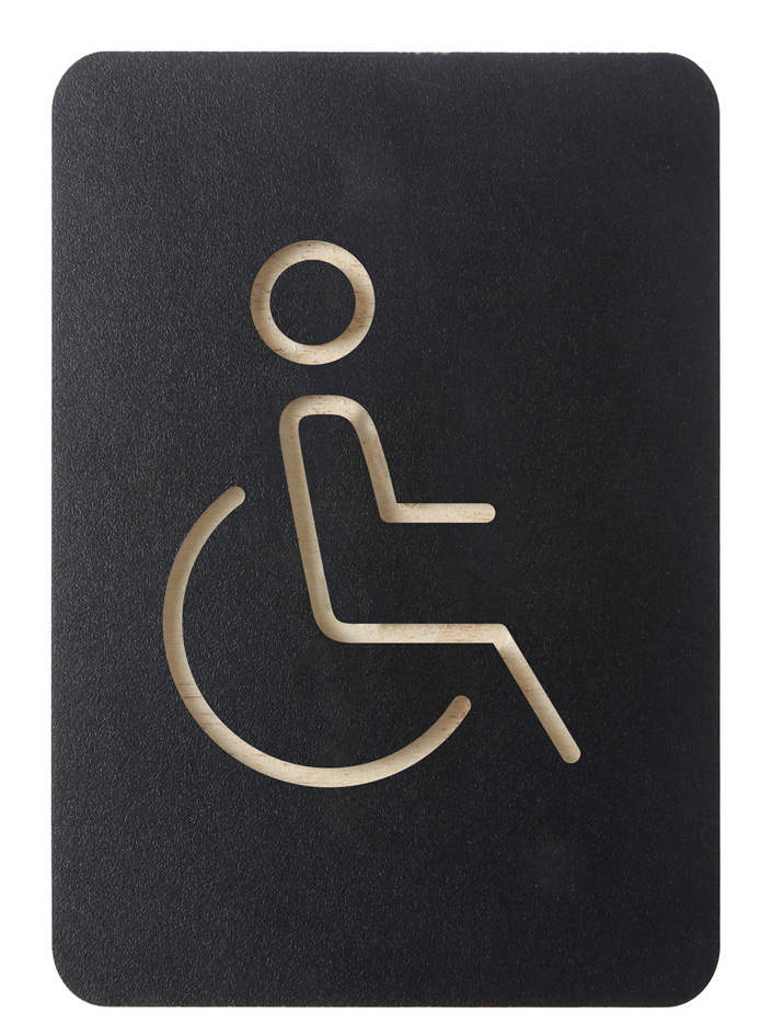 EUROPEL Piktogramm , WC Behinderte, , schwarz von europel