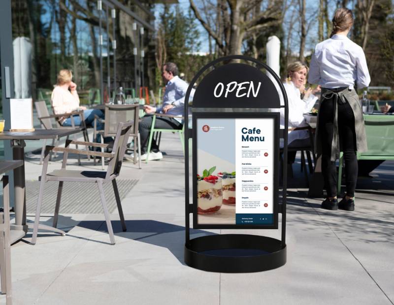 EUROPEL Plakatständer CITY SIGN, 1.500 x 760 x 760 mm von europel