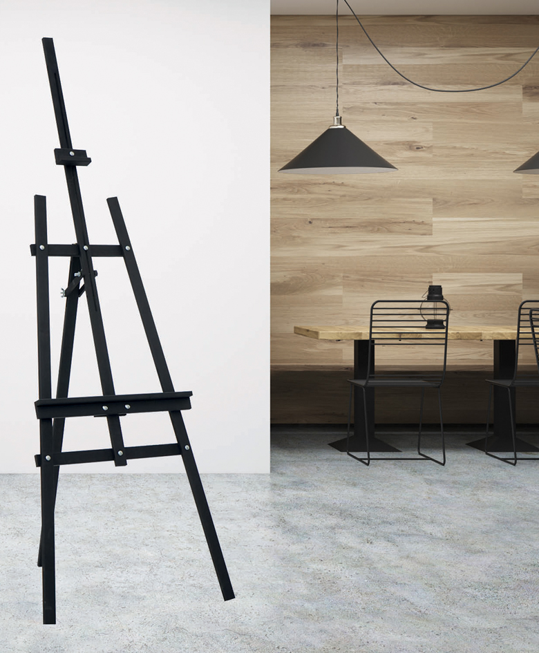 EUROPEL Staffelei EASEL für Kreidetafeln, schwarz von europel