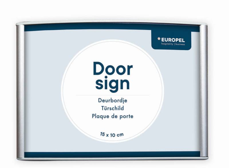 EUROPEL Türschild, 210 x 100 mm, silber von europel