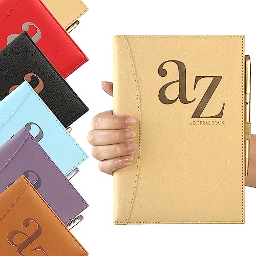 Gold A bis Z Telefon Adressbuch A-Z Index Hardcover mit Stift A5 Adressbuch Home Office Arbeit Gold von evelay