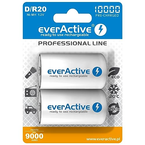 Rechargeable Batteries everActive R20/D Ni-MH 10000 mAh ready to use von everActive