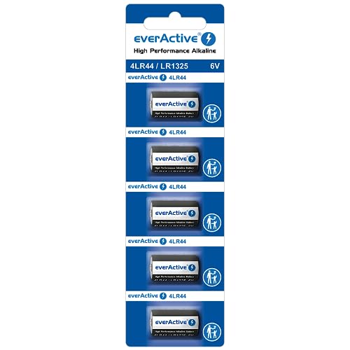 everActive 4LR44 / LR1325 / 544A 6V, Alkaline Batterien, Lange Haltbarkeit, 5 Stück – 1 Blisterkarte von everActive