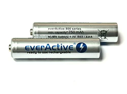 everActive Akku AA 2000 mAh 2 Stück, NI-MH, Mignon R6, wiederaufladbare Batterien, vorgeladen, Silver Line 1.2V, 1 Blisterkarte von everActive