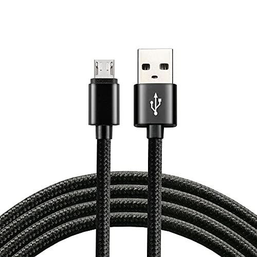everActive Micro USB Kabel, Nylonkabel, schnelles Laden mit bis zu 2,4 A, 120 cm lang, schwarz, Modell: CBB-1.2MB von everActive
