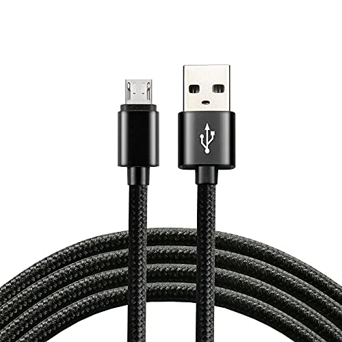 everActive Micro USB Kabel, Nylonkabel, schnelles Laden mit bis zu 2,4 A, 200 cm lang, schwarz, Modell: CBB-2MB von everActive
