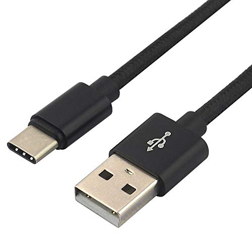 everActive USB USB-C/Typ C Kabel, Nylonkabel, schnelles Laden mit bis zu 3 A, 100 cm lang, schwarz, Modell: CBB-1CB von everActive