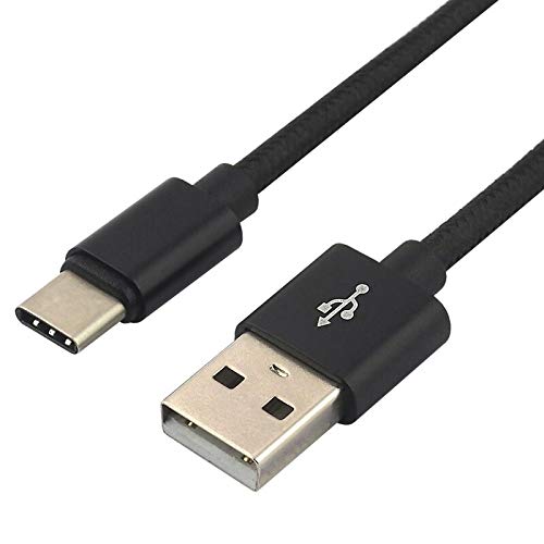 everActive USB USB-C/Typ C Kabel, Nylonkabel, schnelles Laden mit bis zu 3 A, 120 cm lang, schwarz, Modell: CBB-1.2CB von everActive