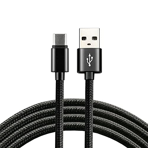 everActive USB USB-C/Typ C Kabel, Nylonkabel, schnelles Laden mit bis zu 3 A, 200 cm lang, schwarz, Modell: CBB-2CB von everActive