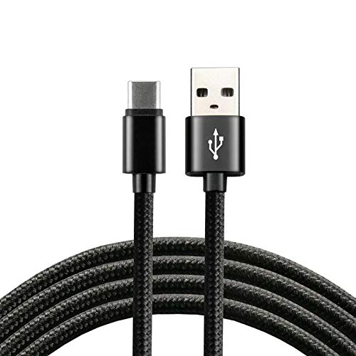 everActive USB USB-C/Typ C Kabel, Nylonkabel, schnelles Laden mit bis zu 3 A, 30 cm lang, schwarz, Modell: CBB-0.3CB von everActive