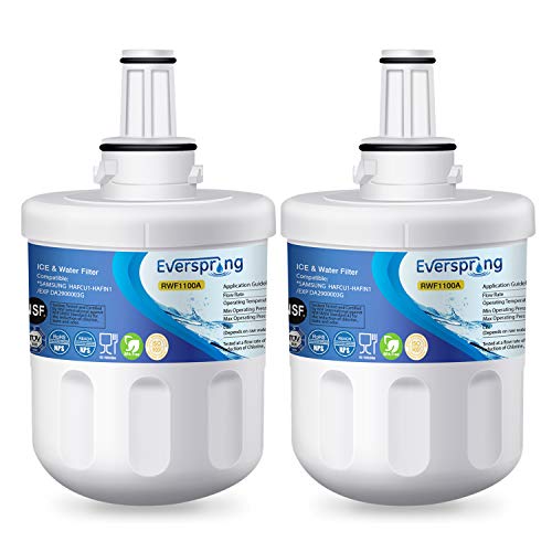 Kühlschrank Wasserfilter Ersatz für Samsung DA29-00003F, DA29-00003G, Aqua Pure Plus Hafin, DA29-00003B, DA29-00003A, DA97-06317A, RFC1100A 2 stück von EVERSPRING RWF1100A (rechnung vorhanden) von everspring