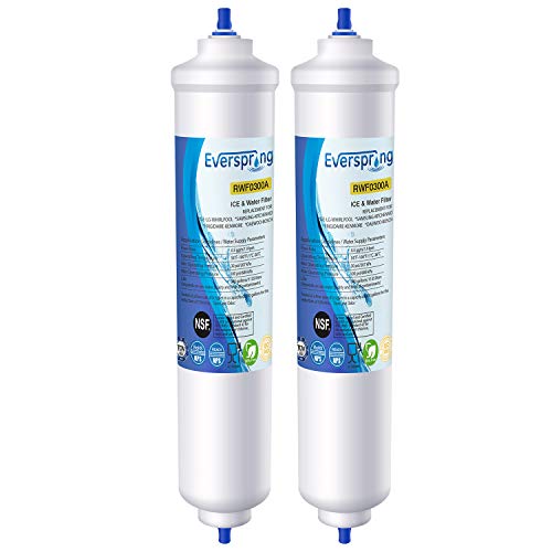 Wasserfilter Kühlschrank Ersatz für Samsung DA29-10105J DA29-10105J HAFEX/EXP, DA99-02131B, WSF-100, EF9603, HAIER LG Inline-Kühlschrank 2 Stück von EVERSPRING RWF0300A (rechnung vorhanden) (2) von everspring
