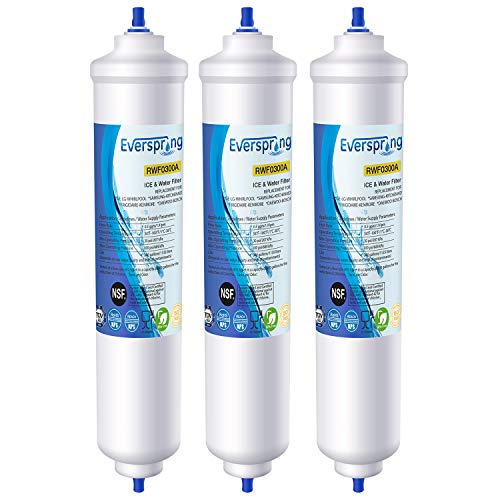Wasserfilter Kühlschrank Ersatz für Samsung DA29-10105J DA29-10105J HAFEX/EXP, DA99-02131B, WSF-100, EF9603, HAIER LG Inline-Kühlschrank 2 Stück von EVERSPRING RWF0300A (rechnung vorhanden) (3) von everspring
