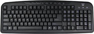 Ewent Keyboard USB, Qwerty, Black. Colour: NO_VAL, Black Keyboard multimedia us (EW3130) von ewent