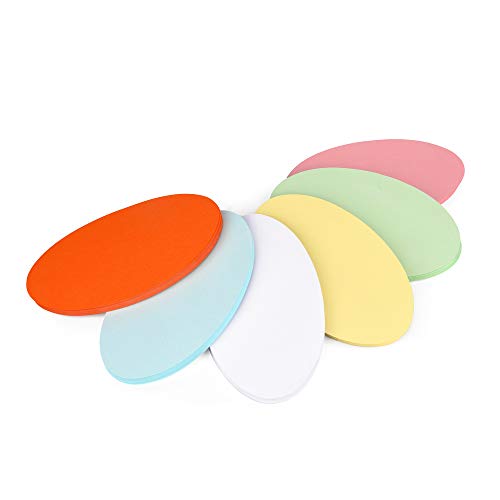 ewtshop® 250 Stück Moderationskarten oval 19 x 11 cm - 6 Farben - für professionelle Präsentation Gesprächsleitung Moderation von ewtshop