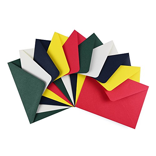 ewtshop® Farbige Briefumschläge Din C6, 50 Stück passend für DIN A6 Karten von ewtshop