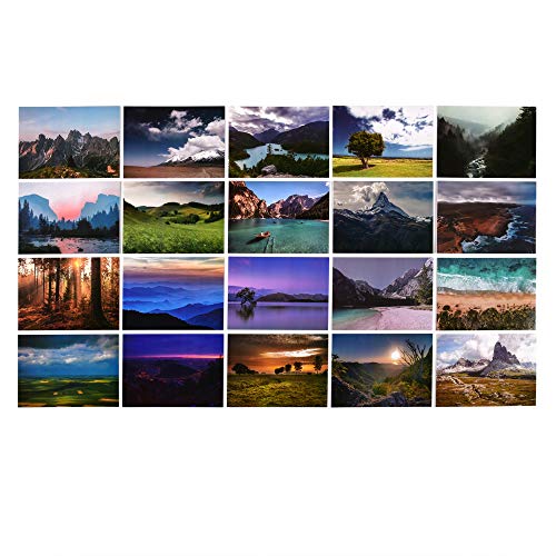 ewtshop® Landschaftspostkarten, 100 Stück, Postkartenset mit 100 verschiedenen tollen Motiven, Landschaften,Travel von ewtshop