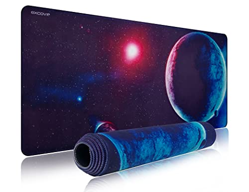 excovip XXL Mauspad Gaming 900x400 mm -Großes Mousepad groß mit Motiv Tischunterlage Large Size - verbessert Präzision und Geschwindigkeit - Planet Mousepad-7754 von excovip