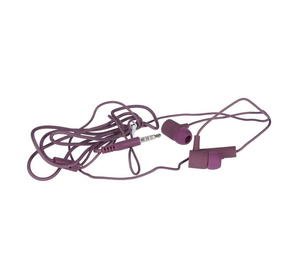 exquisit ie20 Headset Kopfhörer Ohrhörer in violett 3,5 mm Klinke Kopfhörer von exquisit