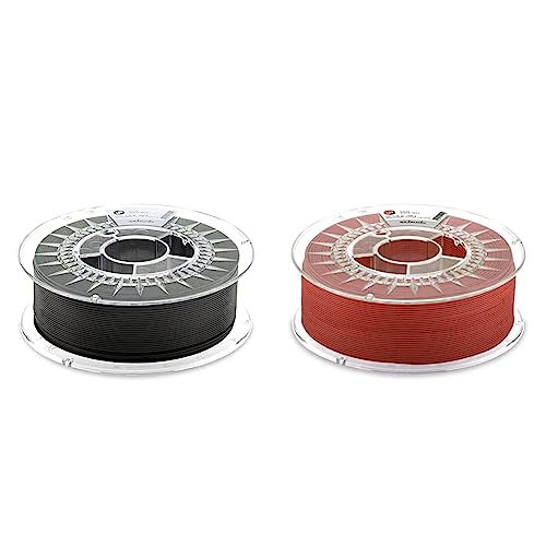 extrudr® XPETG MATT ø1.75mm (1kg) 'SCHWARZ' - 3D Drucker Filament - Made in Austria & XPETG MATT ø1.75mm (1kg) 'ROT' - 3D Drucker Filament - Made in Austria von extrudr