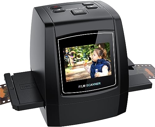 Digitaler Film- und Diascanner, konvertiert 35mm, 126, 110, Super8 und 8mm Filmnegative und Dias in 22-Megapixel-JPEG-Bilder,2,4" LCD-Display von eyesen