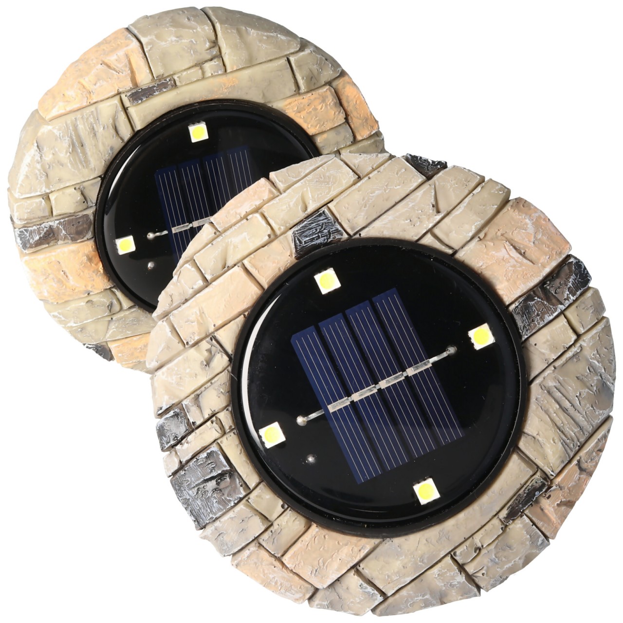 2er Set LED Solar Bodenstrahler, Polyresin, wasserdicht IP44, inklusive NiMH AAA 1,2V 200mAh Akku 2er Set LED Solar Bodenstrahler, Polyresin, wasserdicht IP44, inklusive NiMH AAA 1,2V 200mAh Akku von ez solar