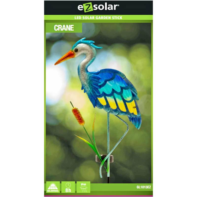 LED-Kranich bunte Version mit einer weissen LED bis zu 8 Stunden Leuchtdauer von ez solar