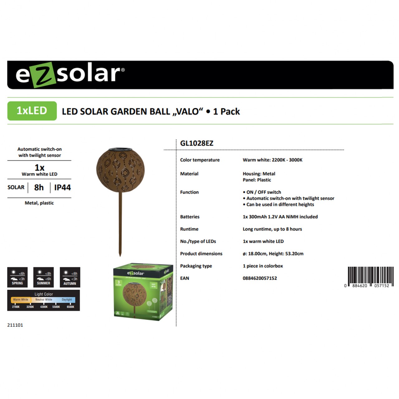 LED Solar Gartenlicht LED inklusive AA NiMH Akku LED Solar Gartenlicht LED inklusive AA NiMH Akku von ez solar