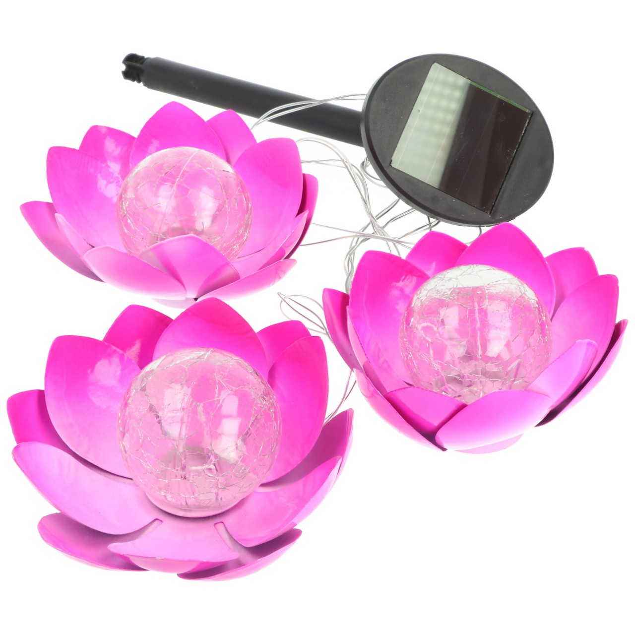 LED Solar Gartenstecker-Lotusblumen, 3er-Set LED Solar Gartenstecker-Lotusblumen, 3er-Set von ez solar