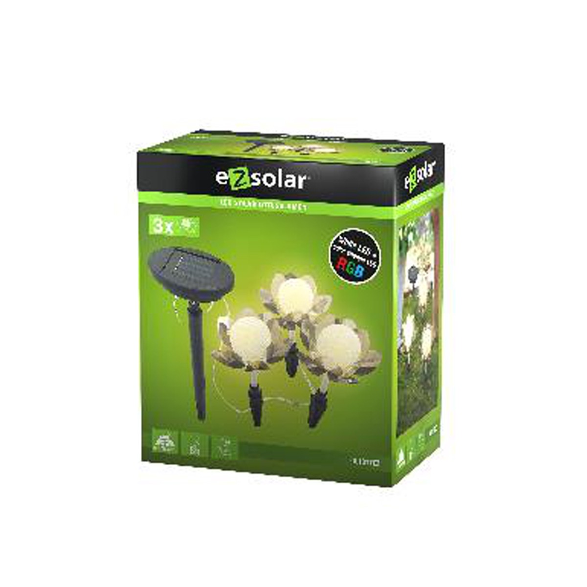 Lotusblume SOLAR LED 3 Stück mit Solarpanel und Akkus Standard AAA Lotusblume SOLAR LED 3 Stück mit Solarpanel und Akkus Standard AAA von ez solar