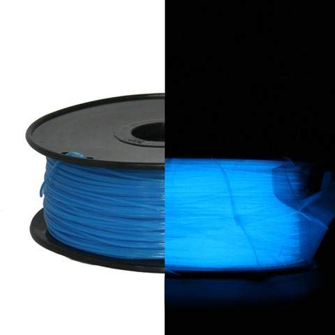 3D Filament ABS 1,75 mm Nachtleuchtend 1000g 1.75mm 3D Druck (blau) von ezPrint
