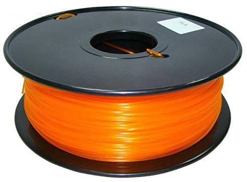 3D filament 1,75 mm TPU rubber gummi transparent 800g 1.75mm 3D Druck (transparent orange) von ezPrint