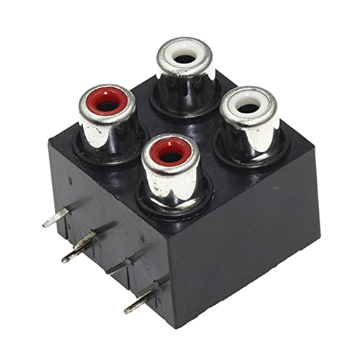 ezqnirk 2 stücke 4-Loch-Bit AV-8,4-12 Sockel RCA Lotus-Buchse Audio- und Video-Buchse-Signalbuchse versiegelt ezqnirk 2 stücke 4-Loch-Bit AV-8,4-12 Sockel RCA Lotus-Buchse Audio- und Video-Buchse-Signalbuchse versiegelt von ezqnirk