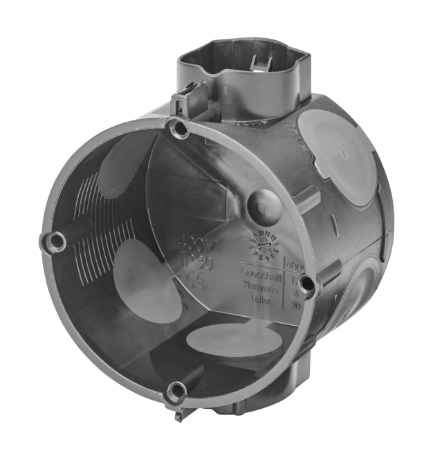 FTRO UP Gerätedose, winddicht, E1062K 46mm tief Rohrstutzen 25mm, 4 (Inhalt 25 Stück) von f-tronic Winfried Fohs GmbH