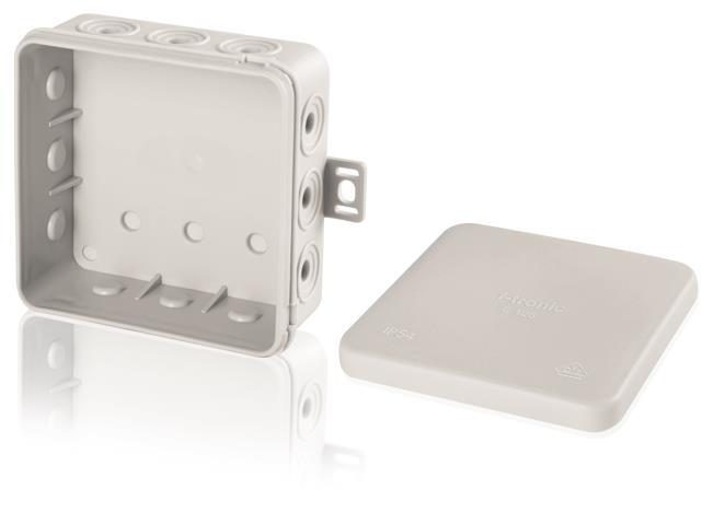 Ftronic FR-Abzweigkasten IP54 E125 75x75x40mm grau (Inhalt 10 Stück) von f-tronic Winfried Fohs GmbH