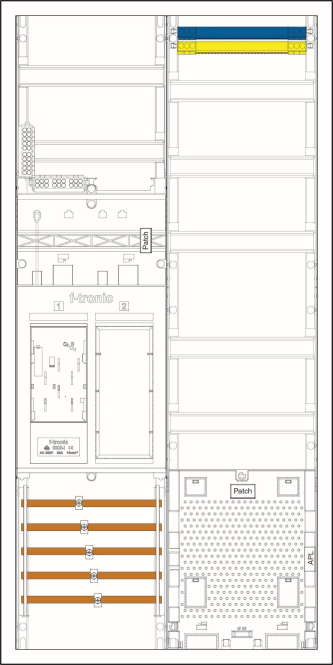 f-tronic Komplettschrank eHZ EHZ721APZ 1ZP, 2 Felder, APZ, 1100x550 7195098 von f-tronic Winfried Fohs GmbH
