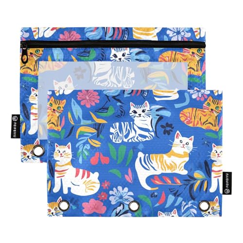 American Shorthaircats Königsblaue Ringbuchtasche, transparentes Federmäppchen für 3 Ringe, Ordner mit 3 Löchern, für Bürobedarf American Shorthaircats Königsblaue Ringbuchtasche, transparentes Federmäppchen für 3 Ringe, Ordner mit 3 Löchern, für Bürobedarf von famyily
