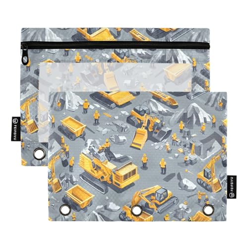 Bauszene Dam Bulldozer Binder Taschenmappen Kosmetiktasche für 3 Ringe Binder Tasche mit Binderlöchern für Untersuchung Aufbewahrungsbehälter Bauszene Dam Bulldozer Binder Taschenmappen Kosmetiktasche für 3 Ringe Binder Tasche mit Binderlöchern für Untersuchung Aufbewahrungsbehälter von famyily