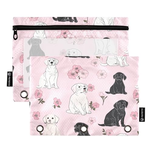 Bindertaschen mit niedlichem Labrador Retriever, aus Kunststoff, für 3 Ringe, wasserdicht, für Büro, Büro, Organizer Bindertaschen mit niedlichem Labrador Retriever, aus Kunststoff, für 3 Ringe, wasserdicht, für Büro, Büro, Organizer von famyily