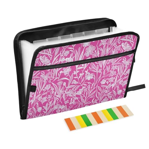 Fächermappe mit Herbstblumen, Narzissen, A4-Format, mit Taschen und Reißverschluss, Kunststoff, für Medizin, Küche, Hot Pink Fächermappe mit Herbstblumen, Narzissen, A4-Format, mit Taschen und Reißverschluss, Kunststoff, für Medizin, Küche, Hot Pink von famyily