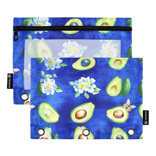 Funny Avocado Fruit Royal Blue Binder Pockets Binder Inserts for 3 Rings Binders Case with Three Rings for School Home Travel Cards Storage Container Funny Avocado Fruit Royal Blue Binder Pockets Binder Inserts for 3 Rings Binders Case with Three Rings for School Home Travel Cards Storage Container von famyily