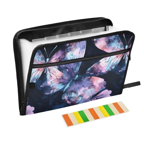 Geheimnisvolle bunte Schmetterlings-Akkordeon-Aktenordner, A4-Größe, mit Taschen, Brief-Aktenordner, Papier-Aktenordner für Kinderkrankenschwestern, Klassenzimmer Geheimnisvolle bunte Schmetterlings-Akkordeon-Aktenordner, A4-Größe, mit Taschen, Brief-Aktenordner, Papier-Aktenordner für Kinderkrankenschwestern, Klassenzimmer von famyily