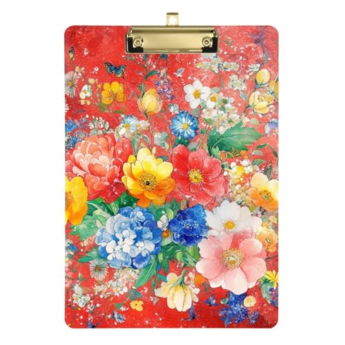 Klemmbretter mit Pfingstrosen, Snapdragon, Schmetterlinge, Bienen, rot, Klemmbrett für Klassenzimmer, transparentes Kunststoff-Klemmbrett für Architekten, klinische Krankenpflege, 31,8 x 22,9 cm Klemmbretter mit Pfingstrosen, Snapdragon, Schmetterlinge, Bienen, rot, Klemmbrett für Klassenzimmer, transparentes Kunststoff-Klemmbrett für Architekten, klinische Krankenpflege, 31,8 x 22,9 cm von famyily